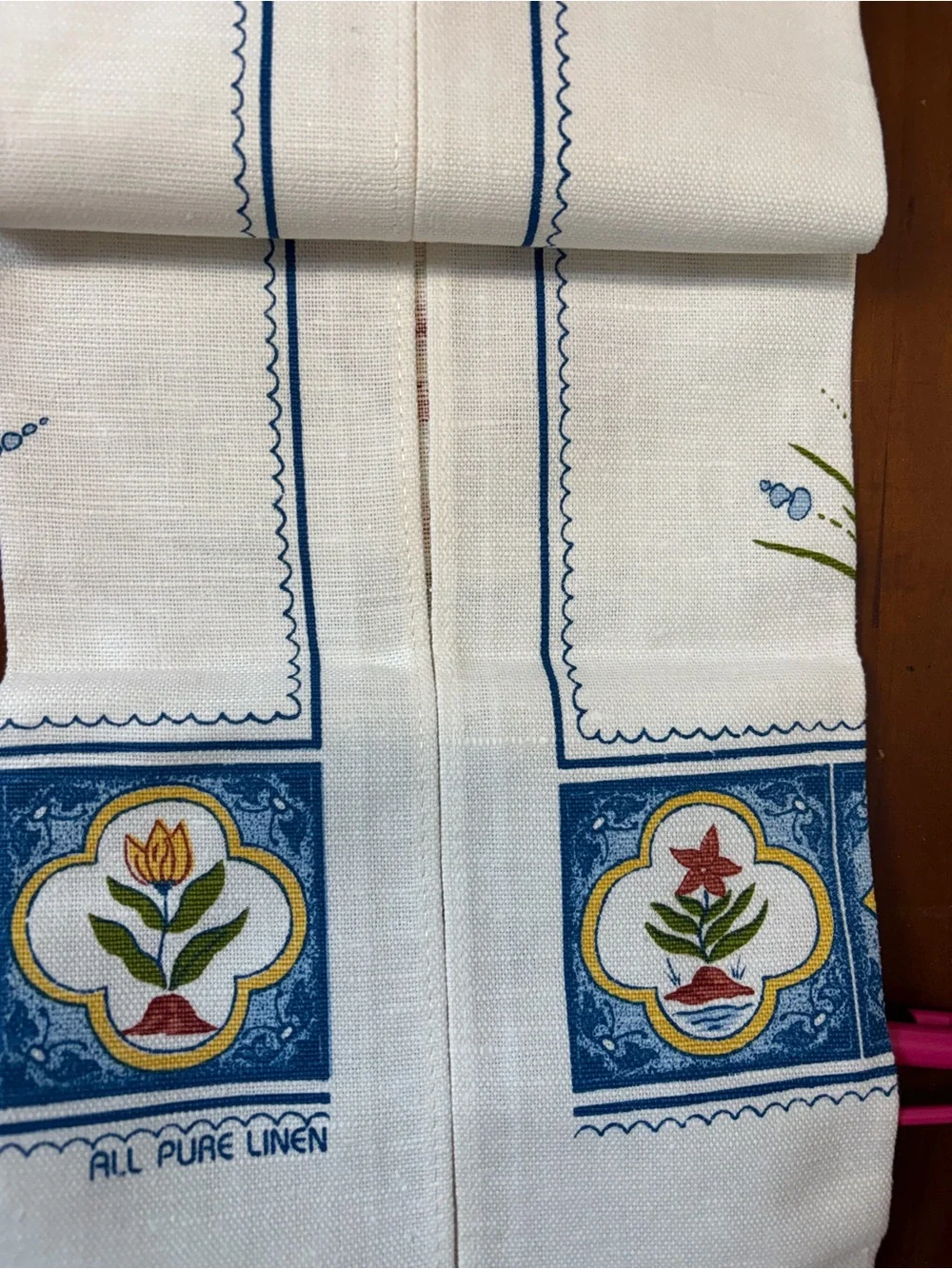 Vintage Stevens Pure Linen Cream Kitchen Towel cottage core rooster, Swan, bunny